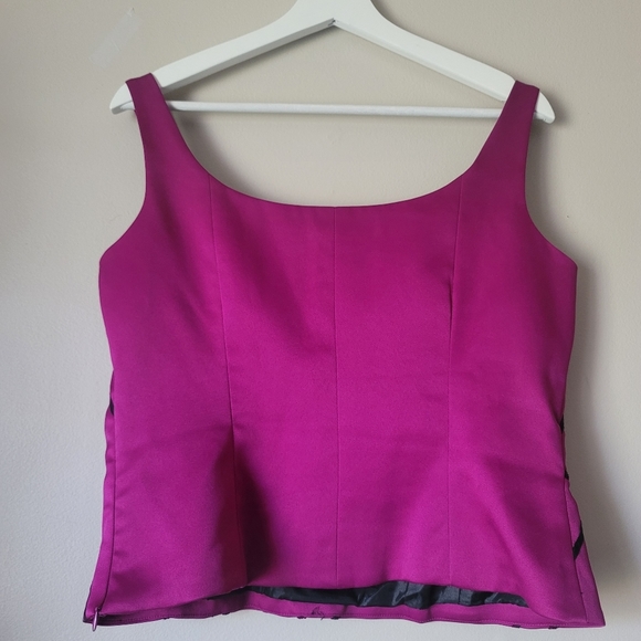 BELLESA Sequins Tank Top in Magenta and Black Size 12 - Picture 3 of 6